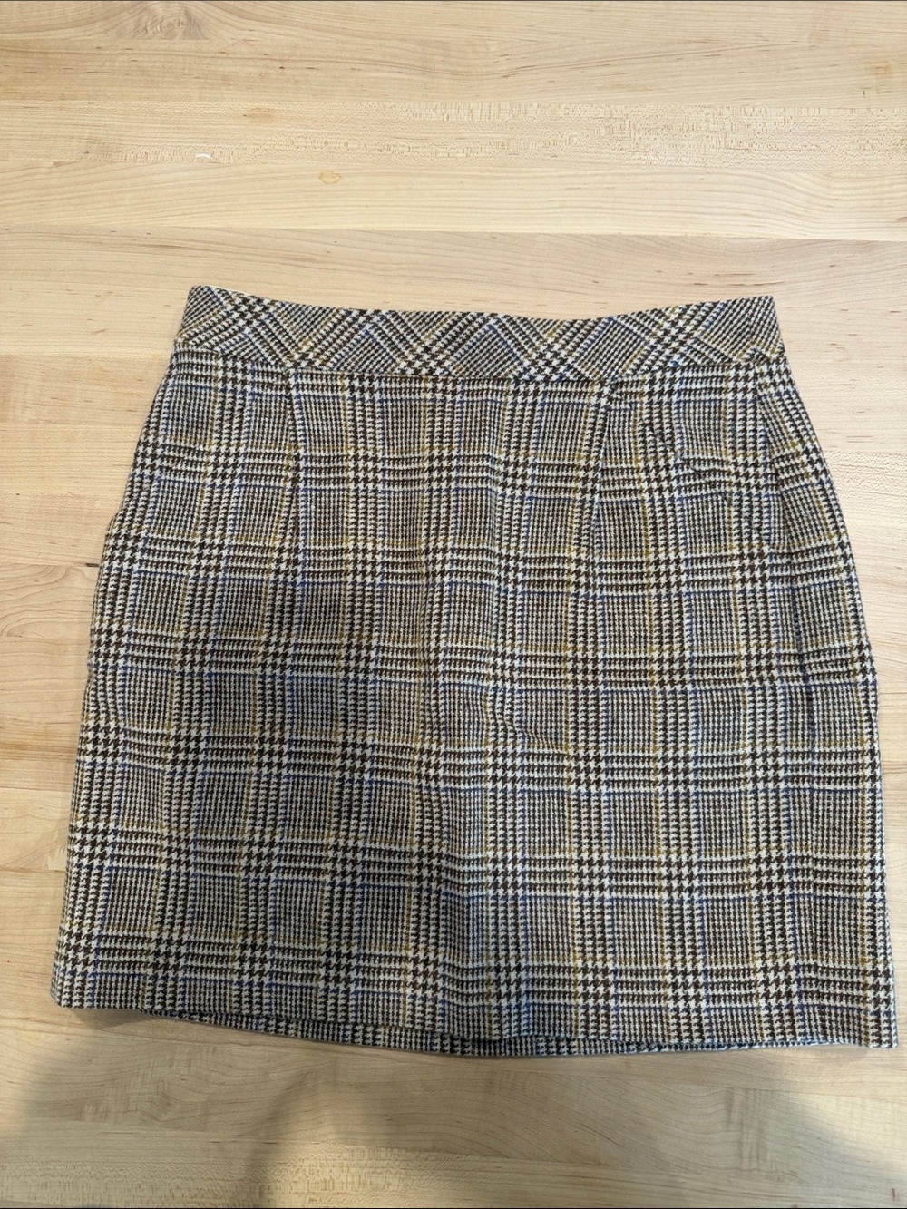 J. Crew Plaid Pencil Skirt in Brown Plaid